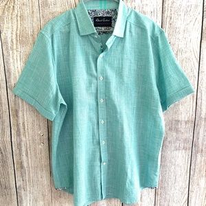 Robert Graham Mens Button Front Shirt 2XL